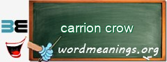 WordMeaning blackboard for carrion crow